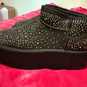 Rock & Candy Black Studded Platform Shoes